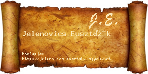 Jelenovics Euszták névjegykártya